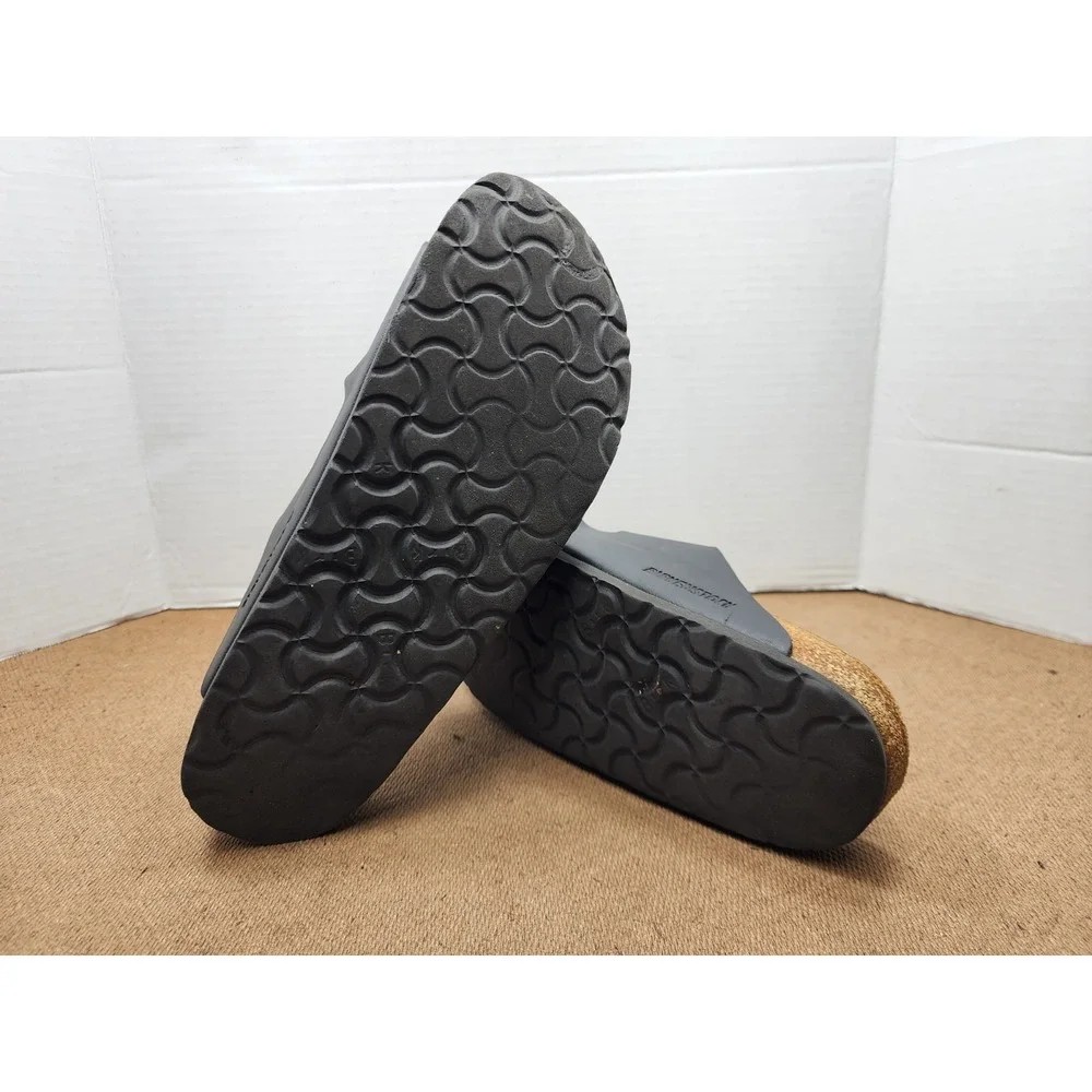 Birkenstock Arizona Size 38 US 7.5 to 7 Leather Slide Sandals Beach Black Summer